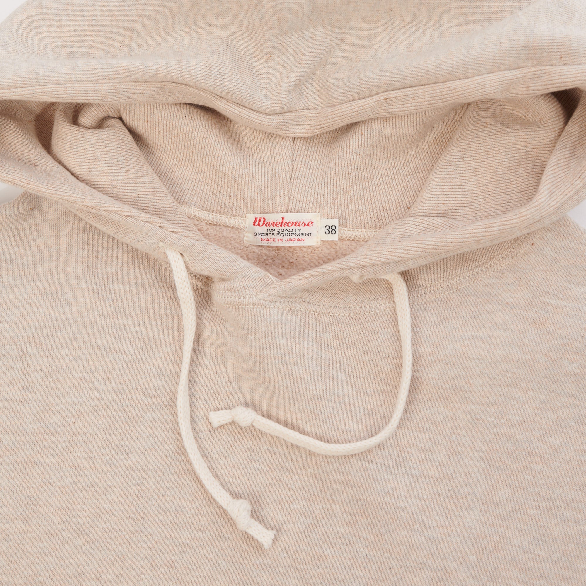 Warehouse & Co 450 Two Needle Hooded Sweatshirt - Oatmeal
