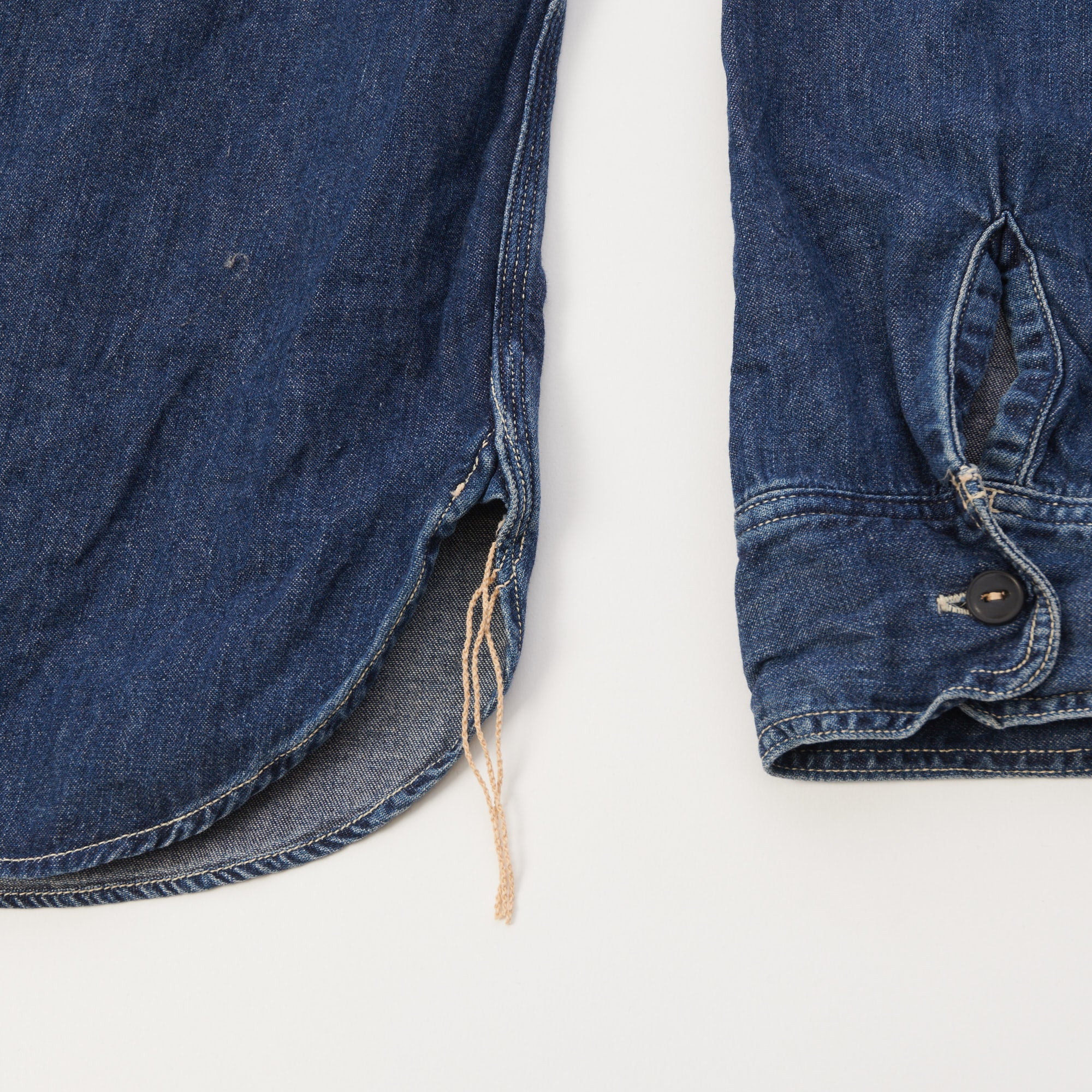 Spellbound Denim Work Shirt - Mid Wash