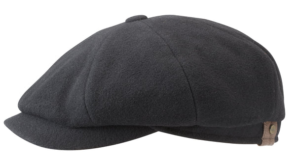 Stetson 6840101-1 Hatteras Wool/Cashmere Flat Cap - Black