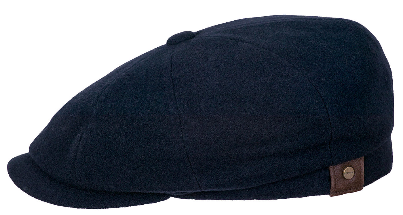 Stetson Hatteras Wool/Cashmere Flat Cap - Navy Blue