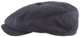 Stetson Hatteras Cotton Flat Cap - Black
