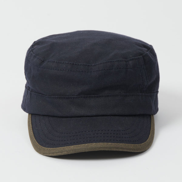 Stetson 7431111-2 Waxed Cotton Army Cap - Navy