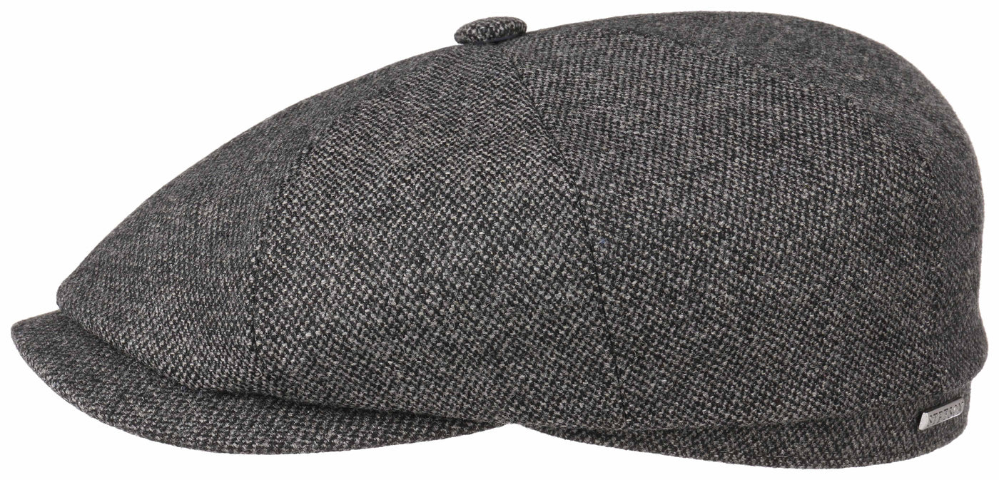 Stetson Hatteras Wool Flat Cap - Grey