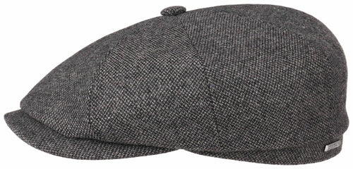 Stetson Hatteras Wool Flat Cap - Grey