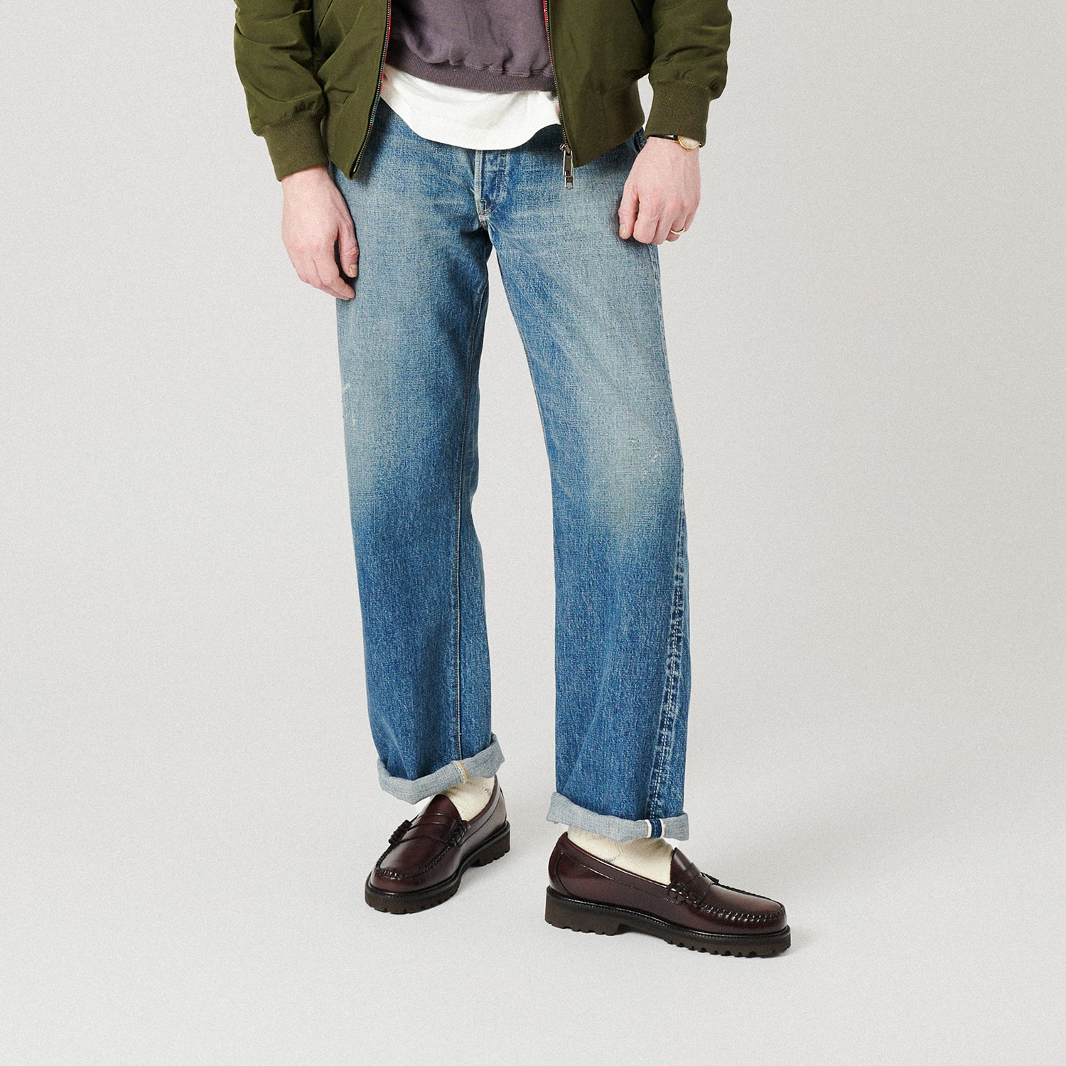 FULLCOUNT 0105 13.7oz Wide Straight Jean - 'Dartford' Wash – SON