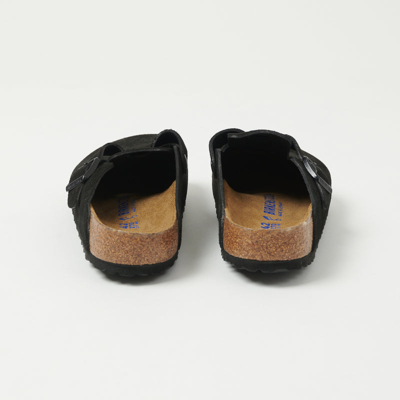 Birkenstock Boston Suede Leather Shoe - Black