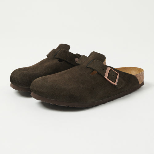 Birkenstock Boston Suede Leather Shoe - Mocha