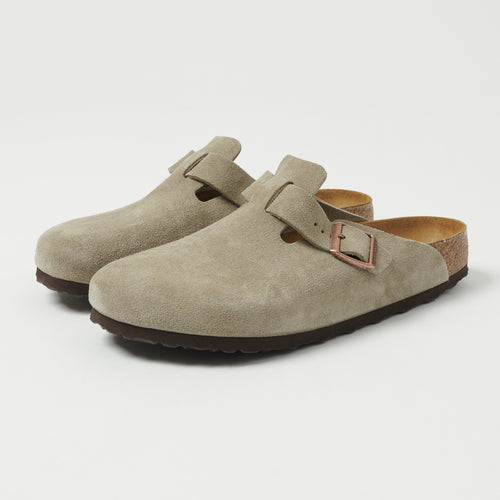 Birkenstock Boston Suede Leather Shoe - Taupe