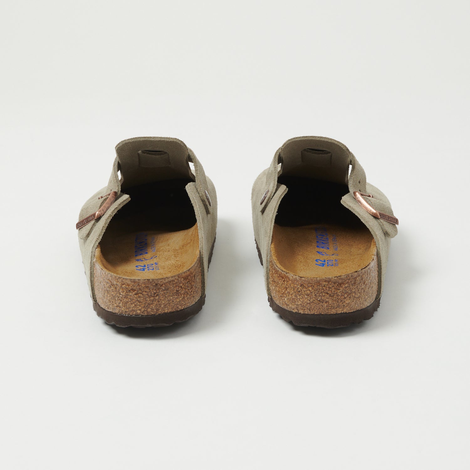 Birkenstock Boston Suede Leather Shoe - Taupe