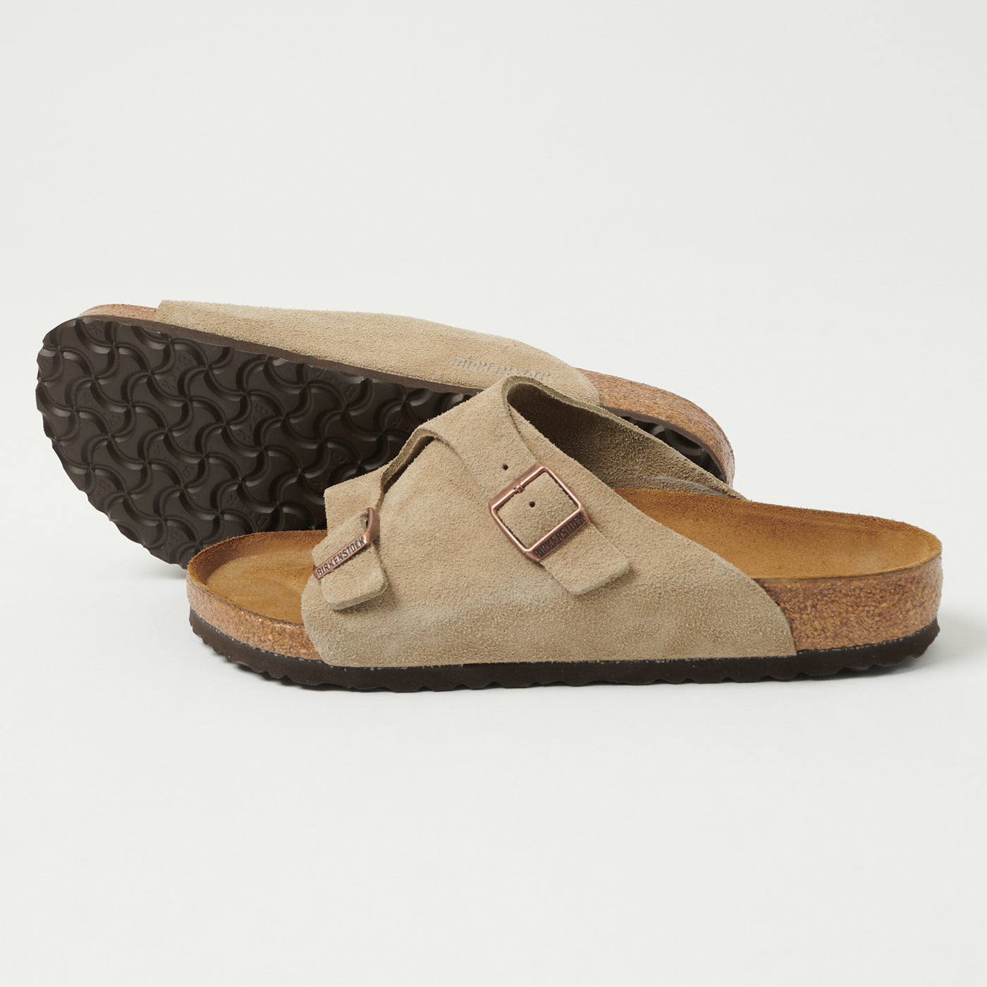 Birkenstock Zürich Suede Leather Sandal - Taupe | SON OF A STAG