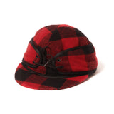 Crown Cap 1-11701 Buffalo Check Railroad Cap - Red/Black