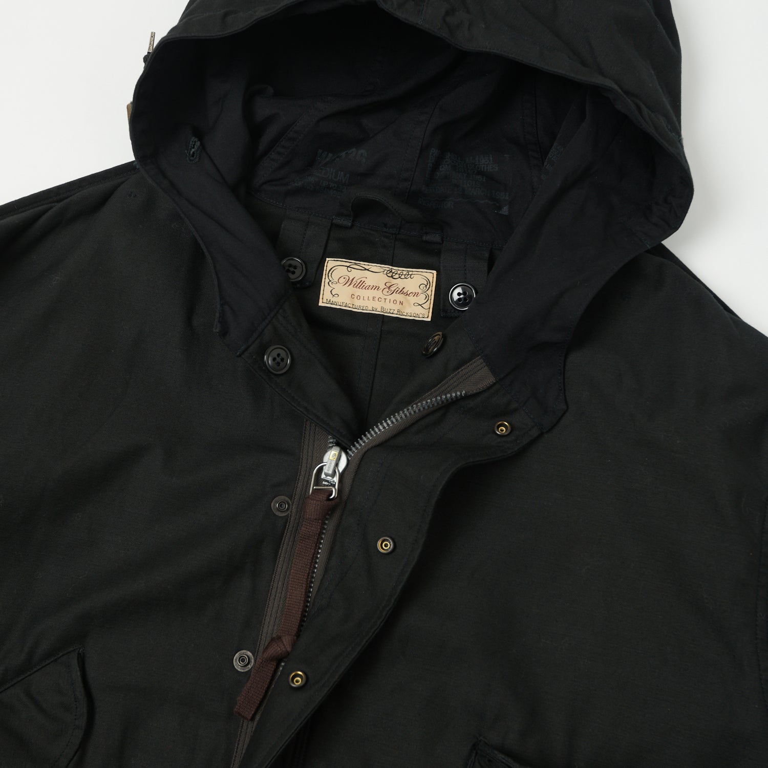 Buzz Rickson's x William Gibson U.S. Army M-51 Parka - Black – SON