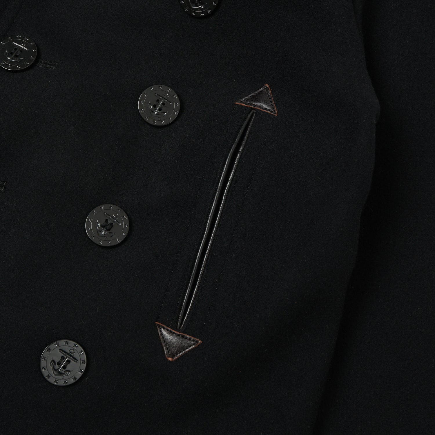 Buzz Rickson x William Gibson U.S. Navy Pea Coat - Black