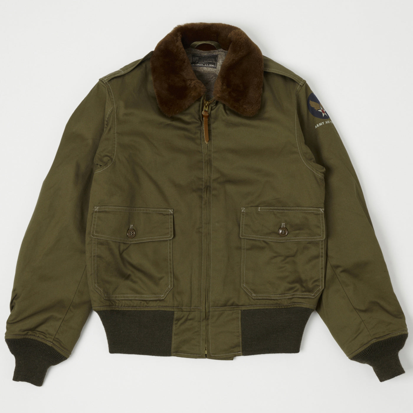 Buzz Rickson's 'Rough Wear Clothing Co' B-10 Flight Jacket - Olive Drab