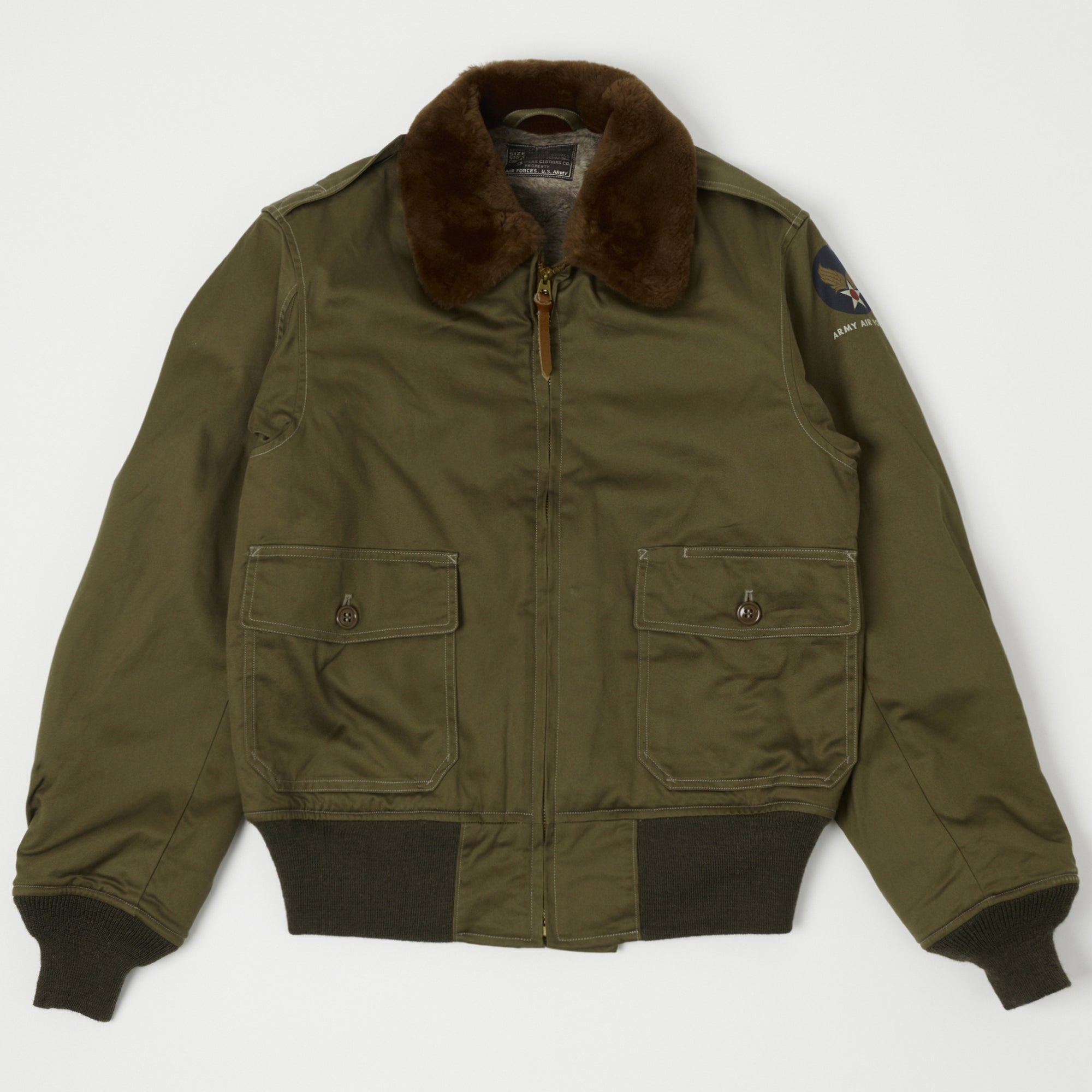 Buzz Rickson's 'Rough Wear Clothing Co' B-10 Flight Jacket - Olive Drab