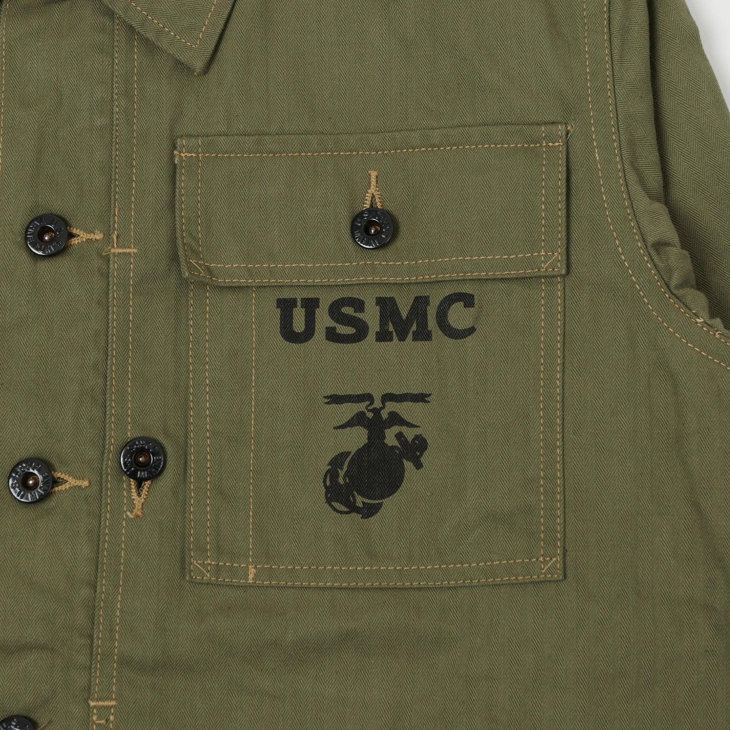 Buzz Rickson's M-1944 Herringbone Utility Jacket - Olive – SON OF