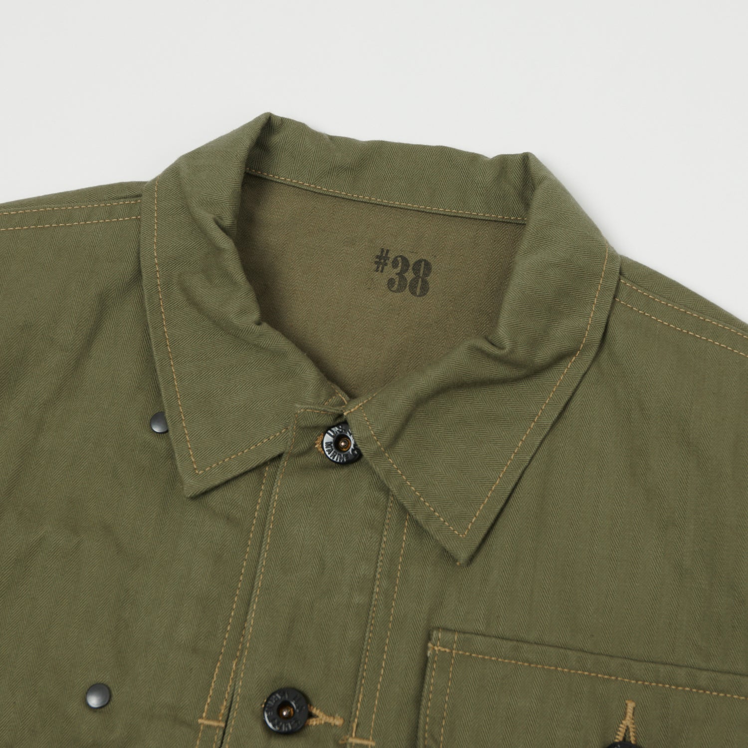 Buzz Rickson's M-1944 Herringbone Utility Jacket - Olive – SON OF