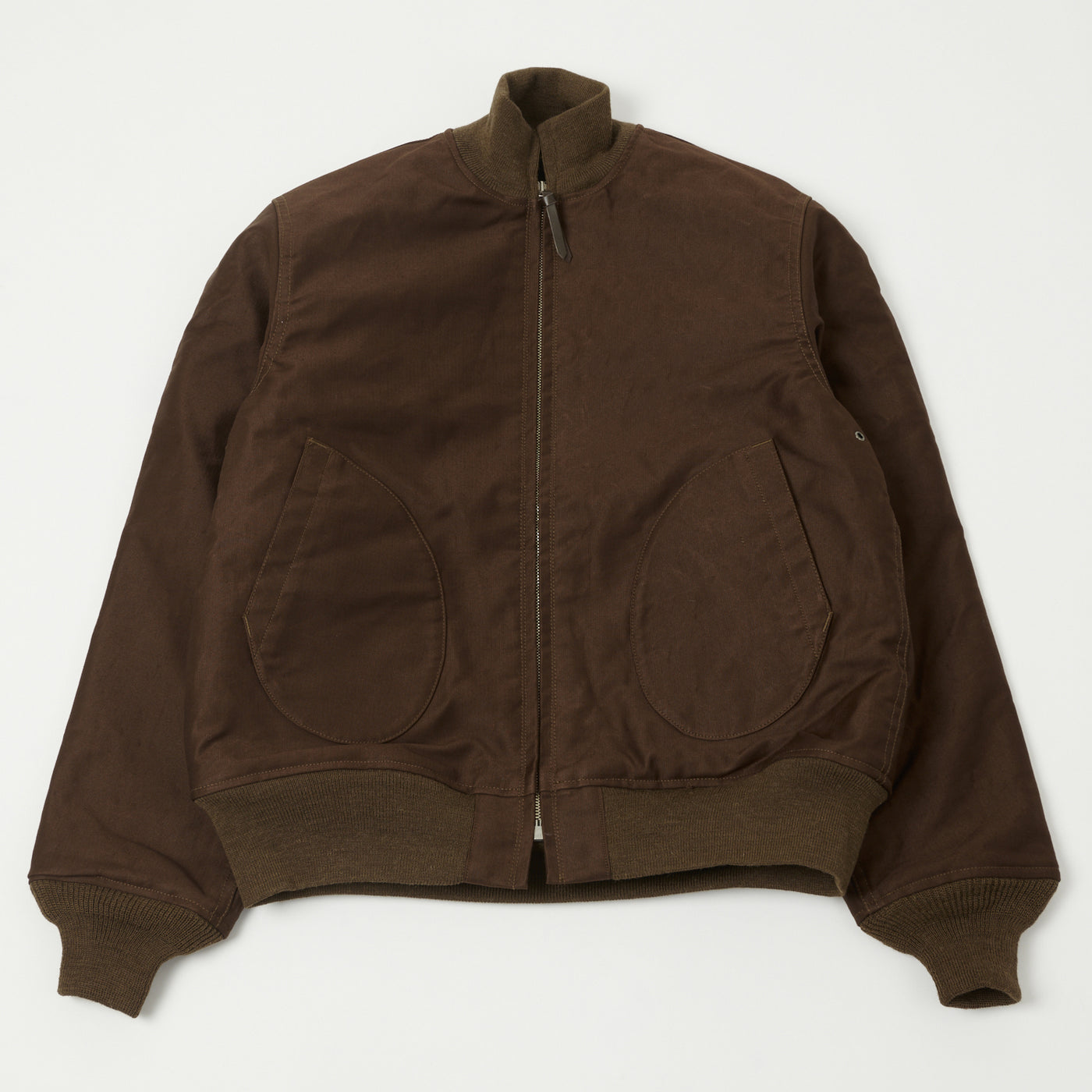 Buzz Rickson's U.S. Navy Zip Through Deck Jacket - Brown