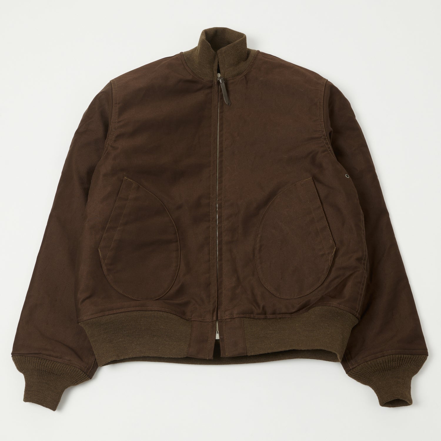 Buzz Rickson's U.S. Navy Zip Through Deck Jacket - Brown