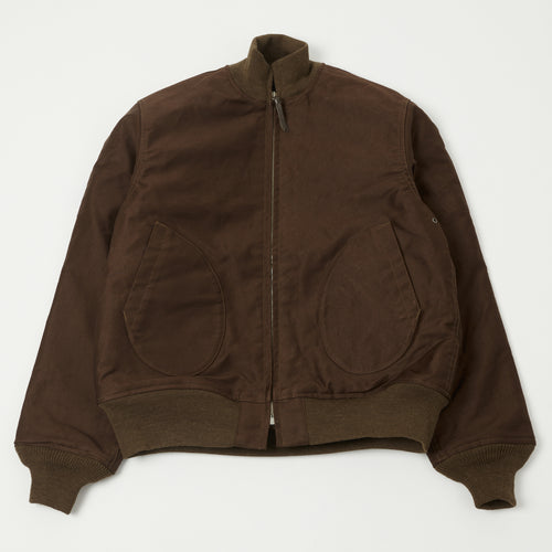 Buzz Rickson's U.S. Navy Zip Through Deck Jacket - Brown