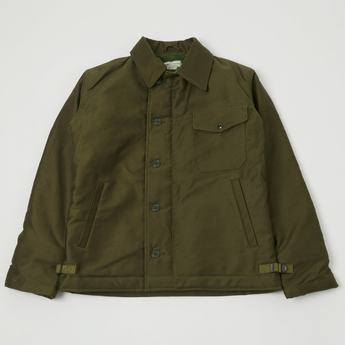 Buzz Rickson's U.S. Navy A-2 Jungle Cloth Deck Jacket - Olive