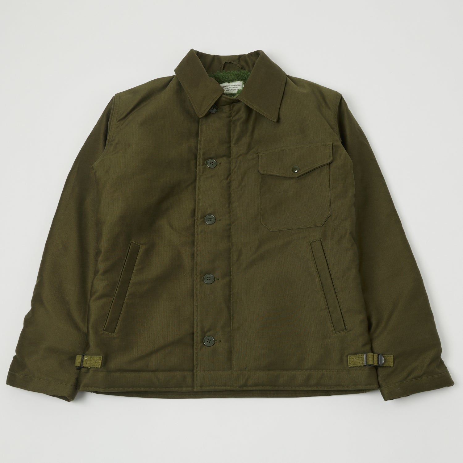 Buzz Rickson's U.S. Navy A-2 Jungle Cloth Deck Jacket - Olive
