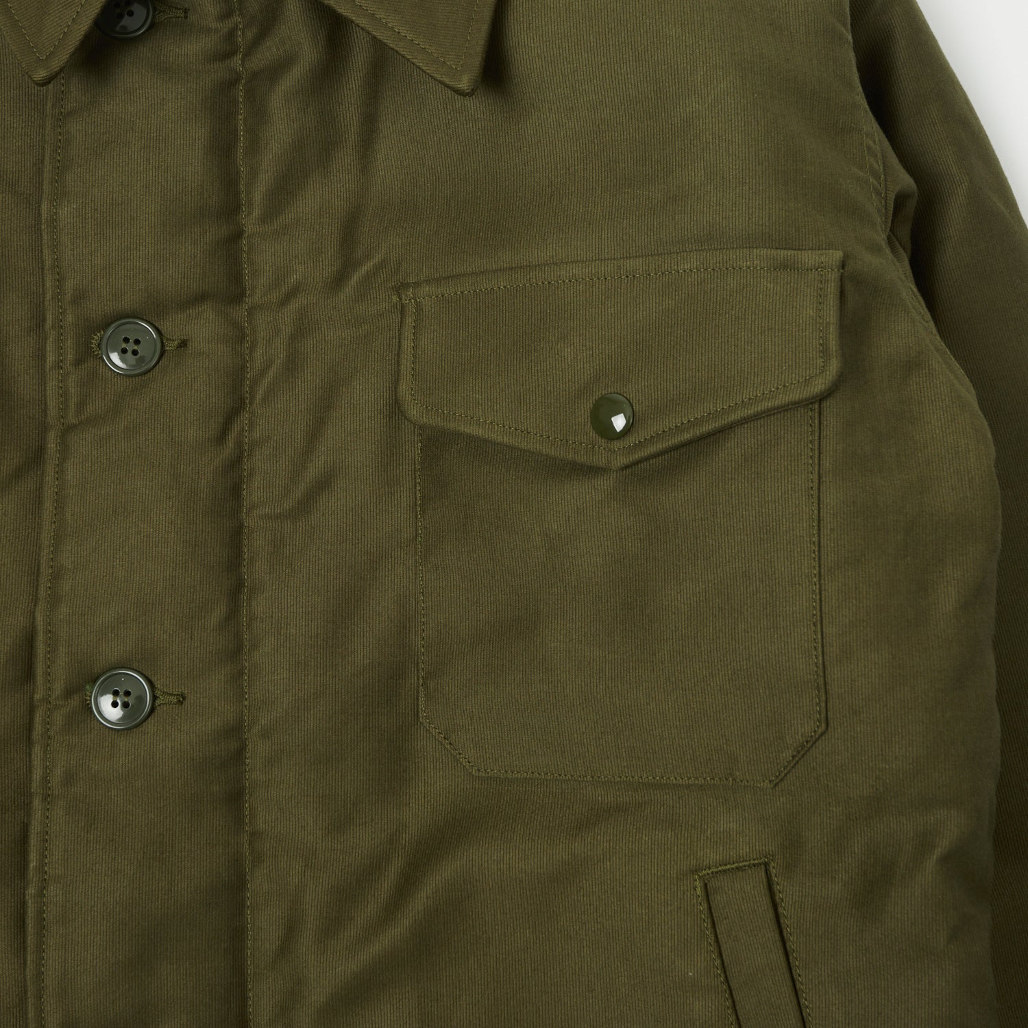 Buzz Rickson's U.S. Navy A-2 Jungle Cloth Deck Jacket - Olive