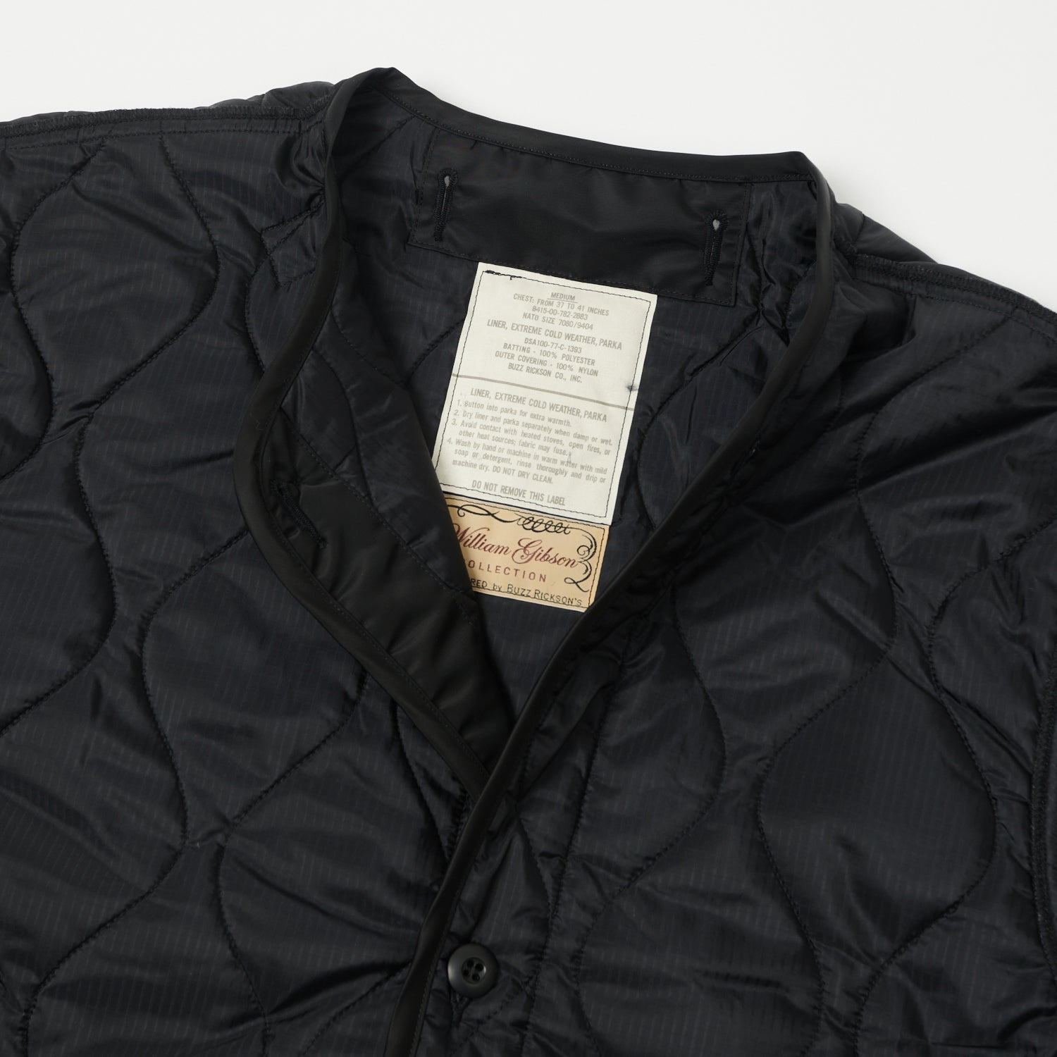 Buzz Rickson's x William 'Extreme Cold Weather' Liner Jacket - Black