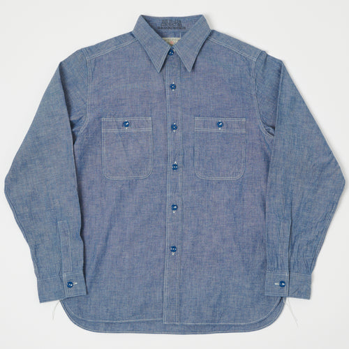 Buzz Rickson's U.S. Navy Chambray Work Shirt - Blue
