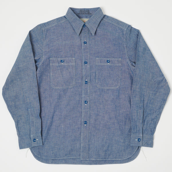 Buzz Rickson's USN Chambray Work Shirt - Blue | SON OF A STAG