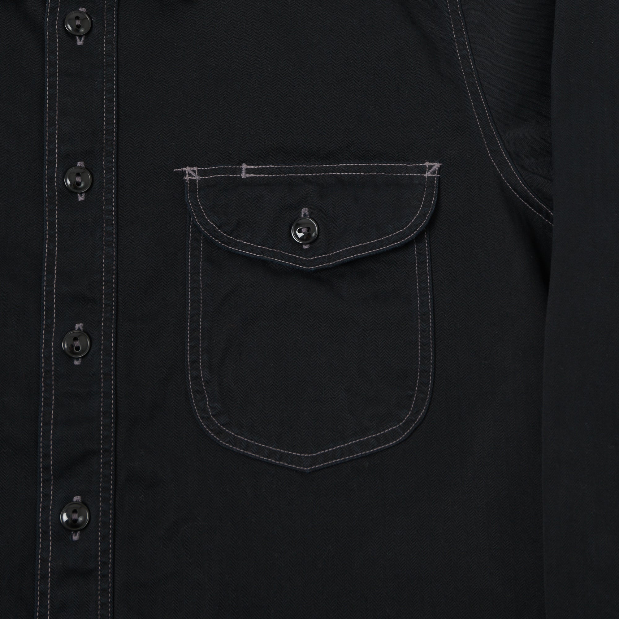 Buzz Rickson's Herringbone Work Shirt - Black