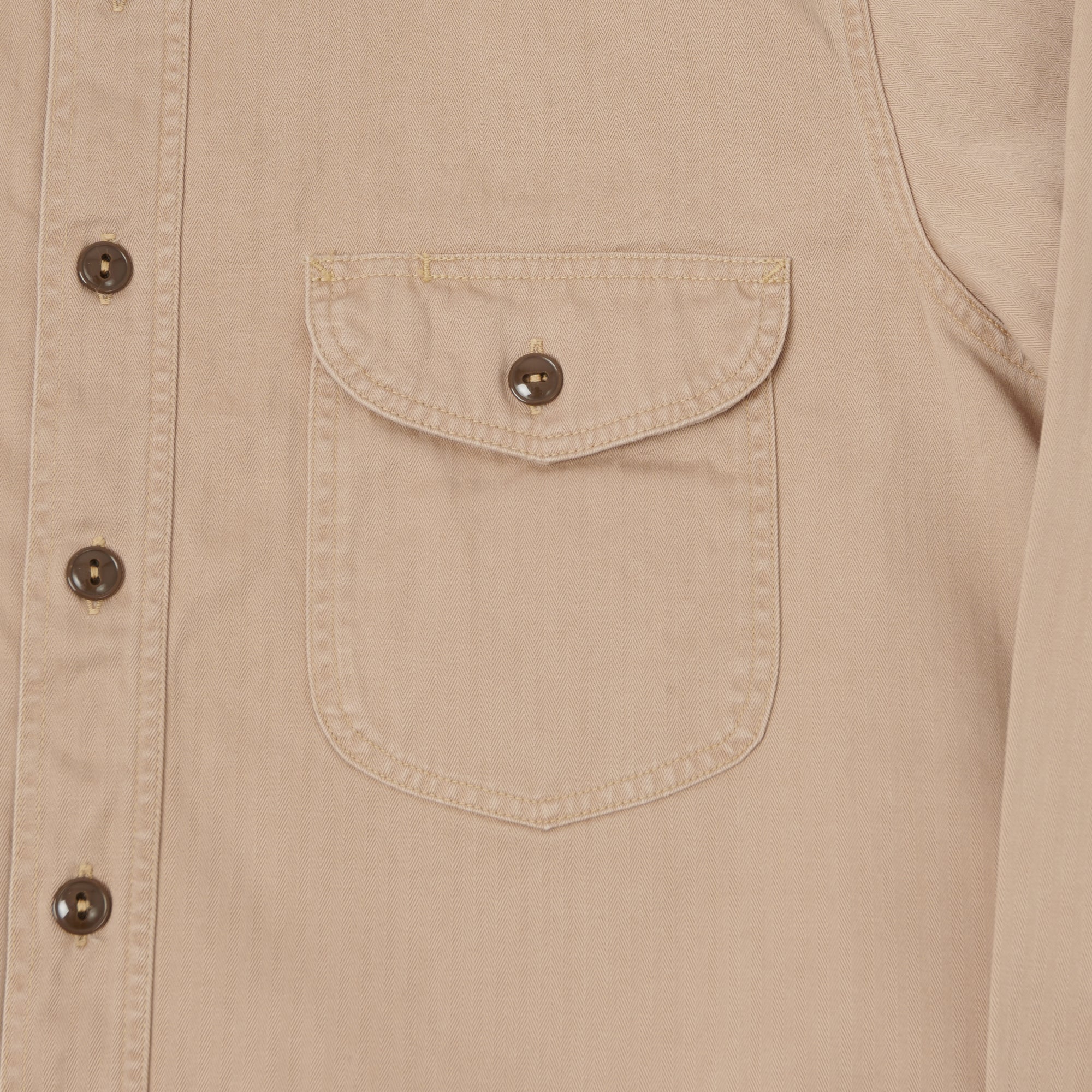 Buzz Rickson's Herringbone Work Shirt - Beige