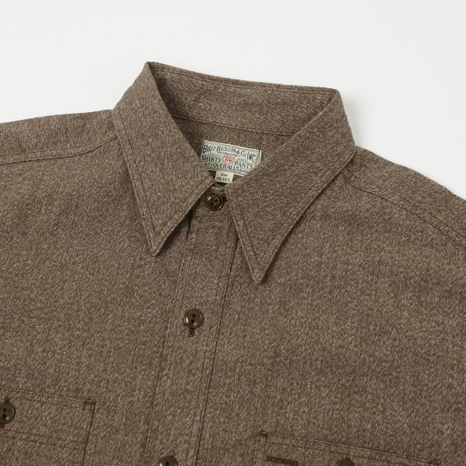Buzz Rickson's Covert Cloth Work Shirt - Brown – SON OF A STAG