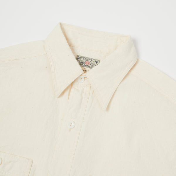 Buzz Rickson's BR35857 S/S Chambray Shirt - White