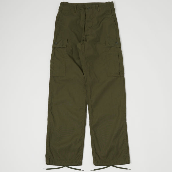 Buzz Rickson's Wind Resistant Poplin Trouser - Olive | SON OF A STAG