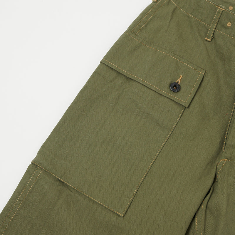 Buzz Rickson's U.S. Marine Corps Herringbone Pants - Olive