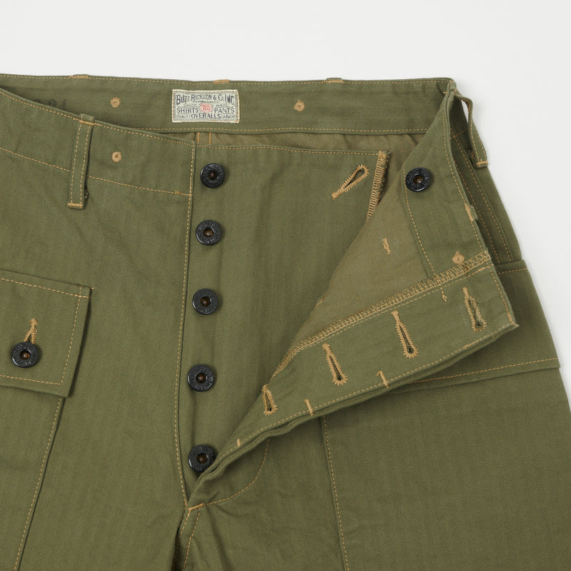 Buzz Rickson's U.S. Marine Corps Herringbone Pants - Olive | SON