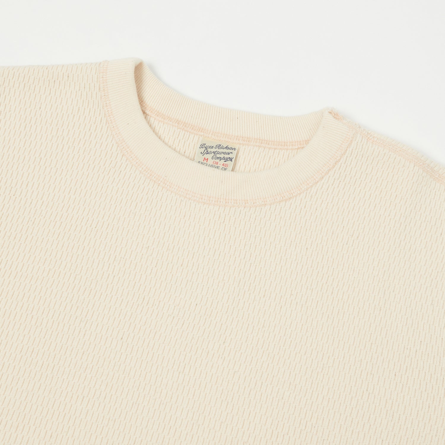 Buzz Rickson's Long Sleeve Thermal T-Shirt - Natural