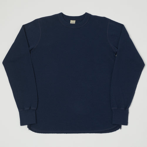 Buzz Rickson's Long Sleeve Thermal T-Shirt - Navy