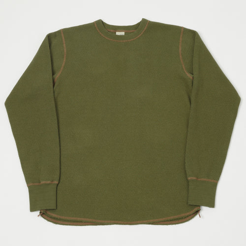 Buzz Rickson's Long Sleeve Thermal T-Shirt - Olive
