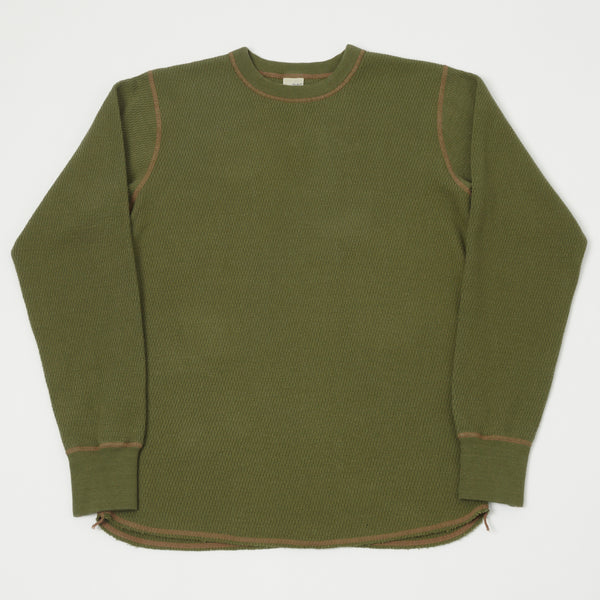 Buzz Rickson's L/S Thermal Tee Shirt - Olive