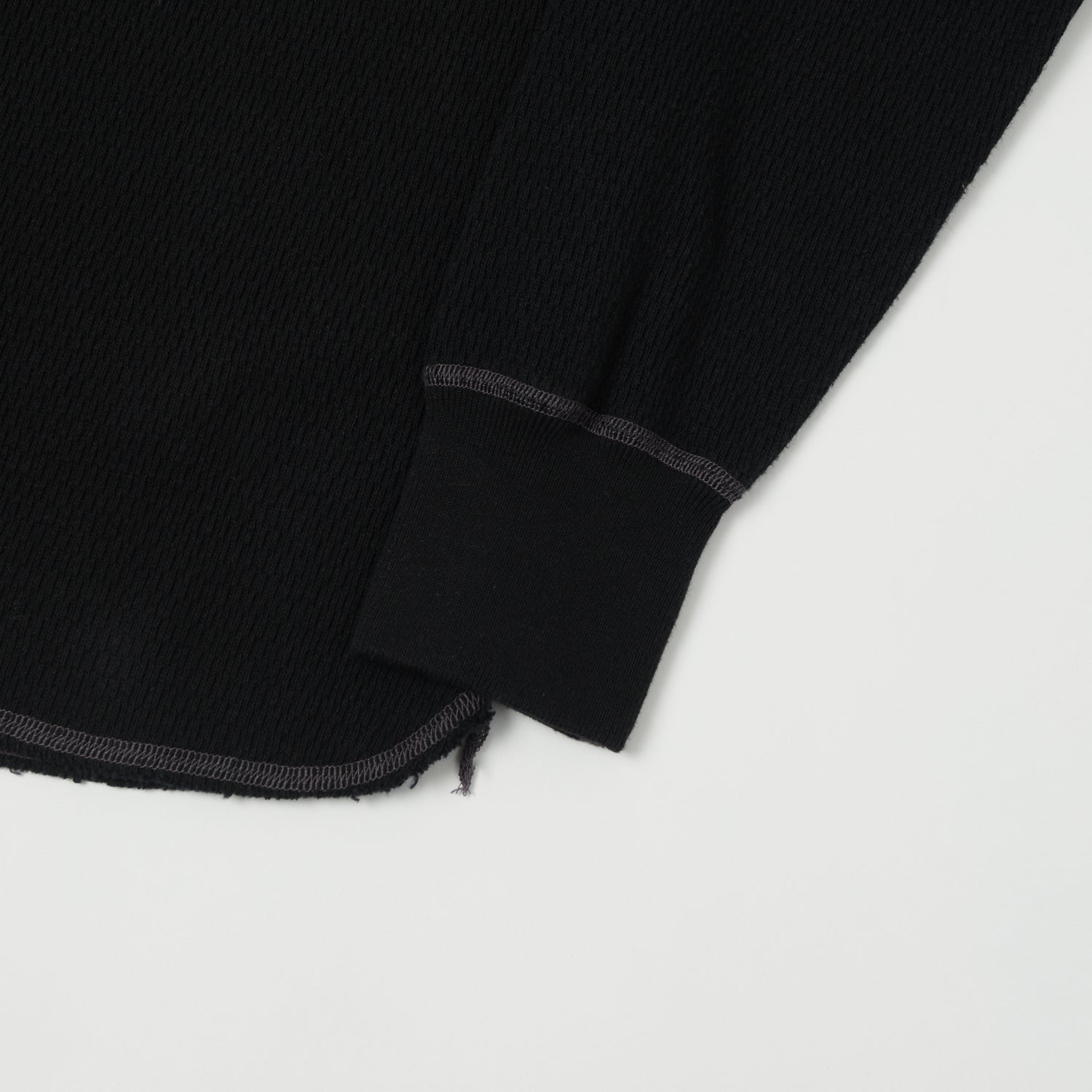 Buzz Rickson's Long Sleeve Thermal Henley - Black