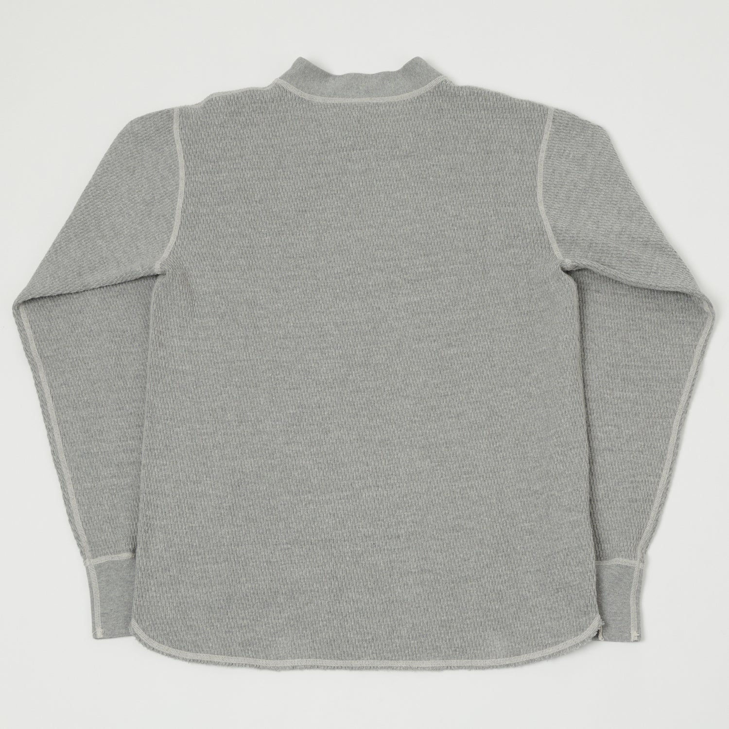 Buzz Rickson's Long Sleeve Thermal Henley - Heather Grey