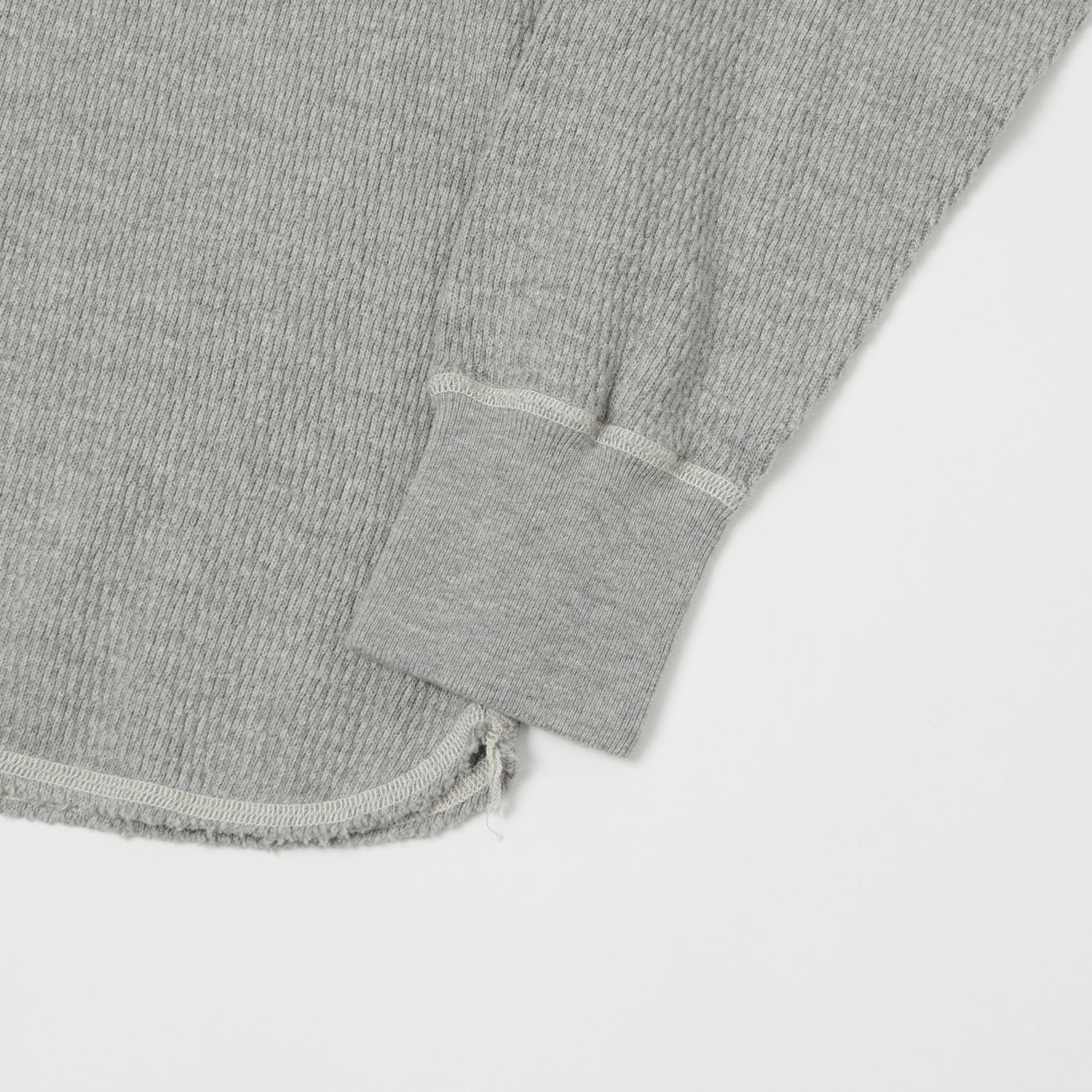 Buzz Rickson's Long Sleeve Thermal Henley - Heather Grey