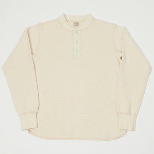Buzz Rickson's Long Sleeve Thermal Henley - Natural