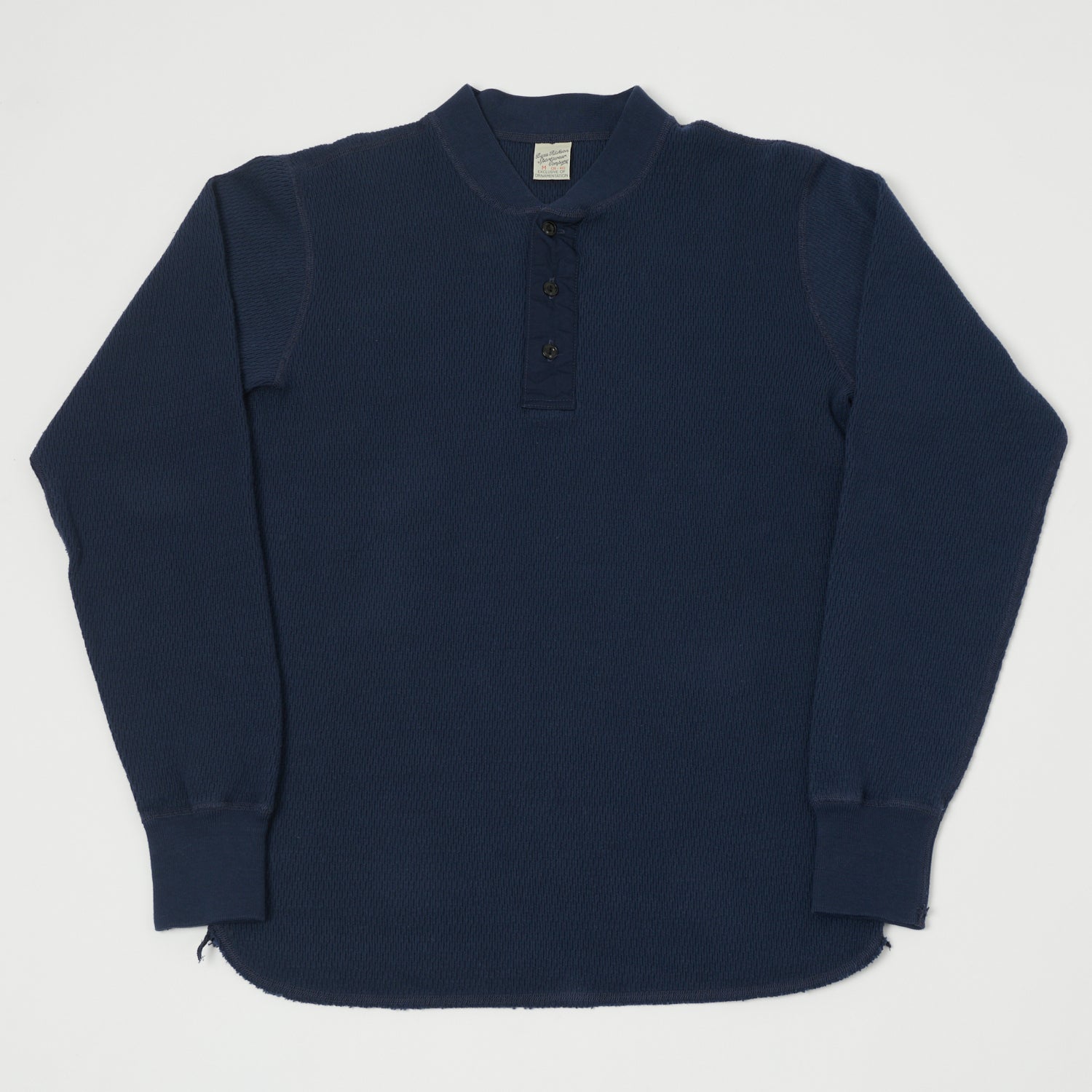 Buzz Rickson's Long Sleeve Thermal Henley - Navy