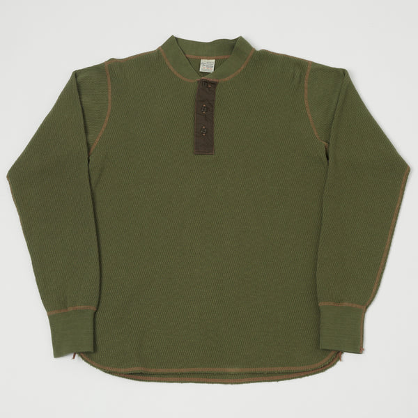 Buzz Rickson's L/S Thermal Henley - Olive
