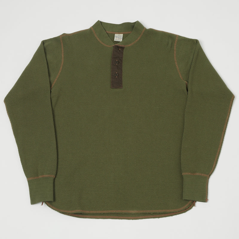 Buzz Rickson's L/S Thermal Henley - Olive