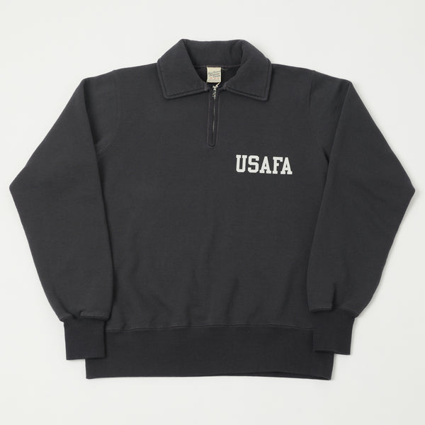 Buzz Rickson's U.S. Air Force Academy Half Zip Sweatshirt - Black