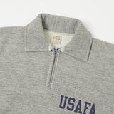 Buzz Rickson's U.S. Air Force Academy Half Zip Sweatshirt - Heather Grey